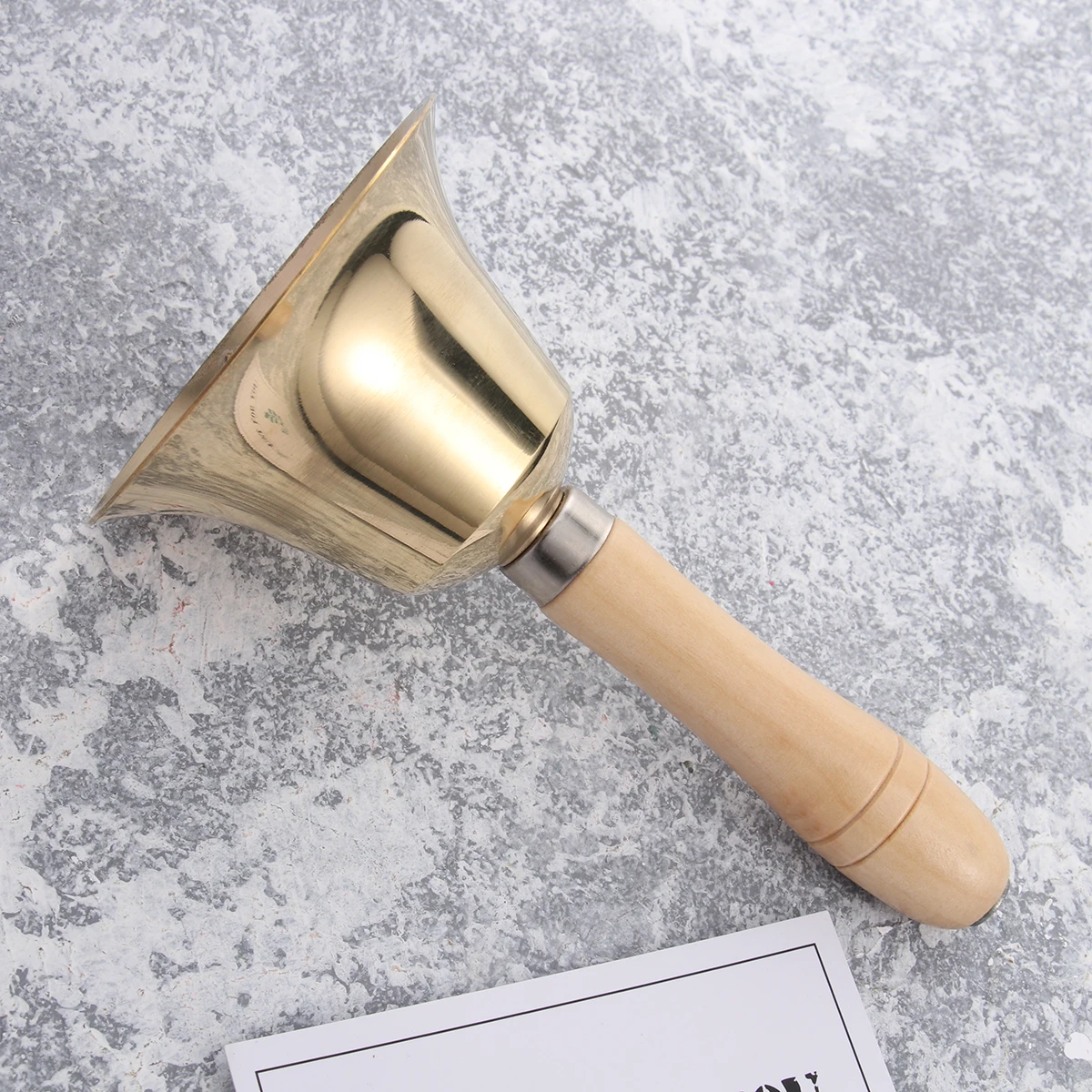 

2Pcs Solid Bell Ergonomic Wooden Handle Bright Sound for Teaching Meditation Prayer Mindfulness Activities