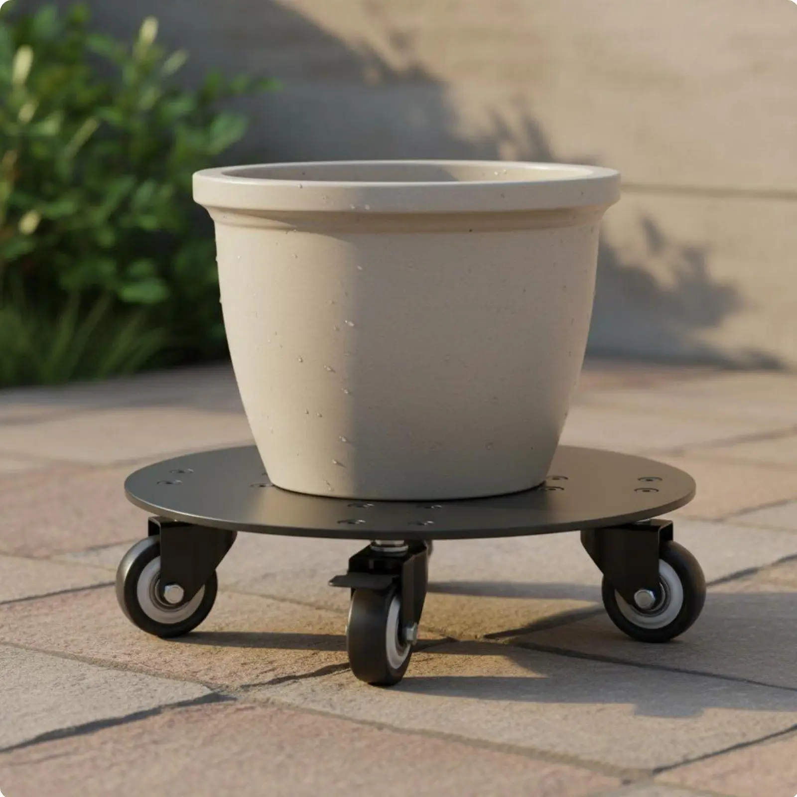 Versatile Heavy Duty Plant Holder Metal Rolling Planter Stand with Lockable Wheels for Home Garden Versatile Heavy Duty Plant Holder Metal Rolling Planter Stand with Lockable Wheels for Home Garden