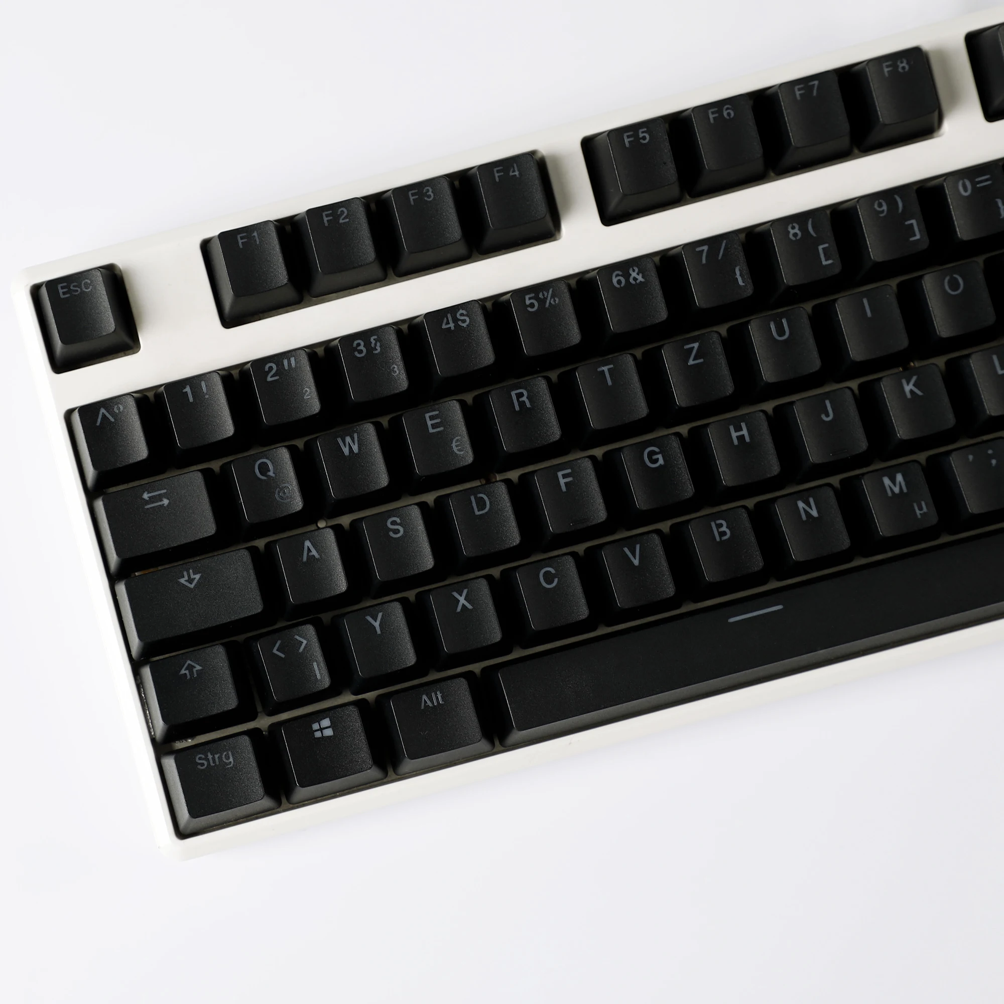 123 German QWERZ ISO Double Shot PBT Shine Through OEM Profile Keycaps For MX Switches 68 84 96 61 87 104 Mechanical Keyboard