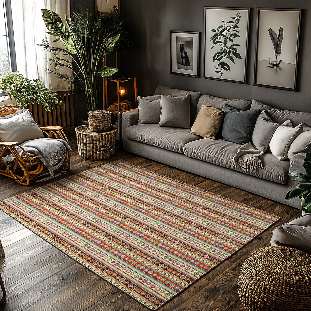 Vintage Persian Area Rug Bohemian Carpet Non Slip Floor Mat Living Room Decor Home Textile Patterned Entryway Doormat Stylish Fl