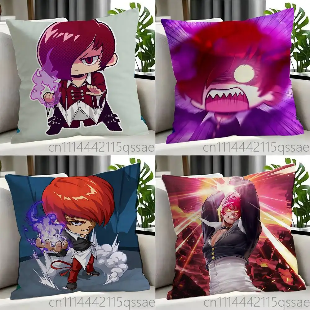 I-Iori Yagami KOF K-King of Fighters Pillow Case Square Bedroom Sofa Leisure Comfort Cushion Car Home Decoration