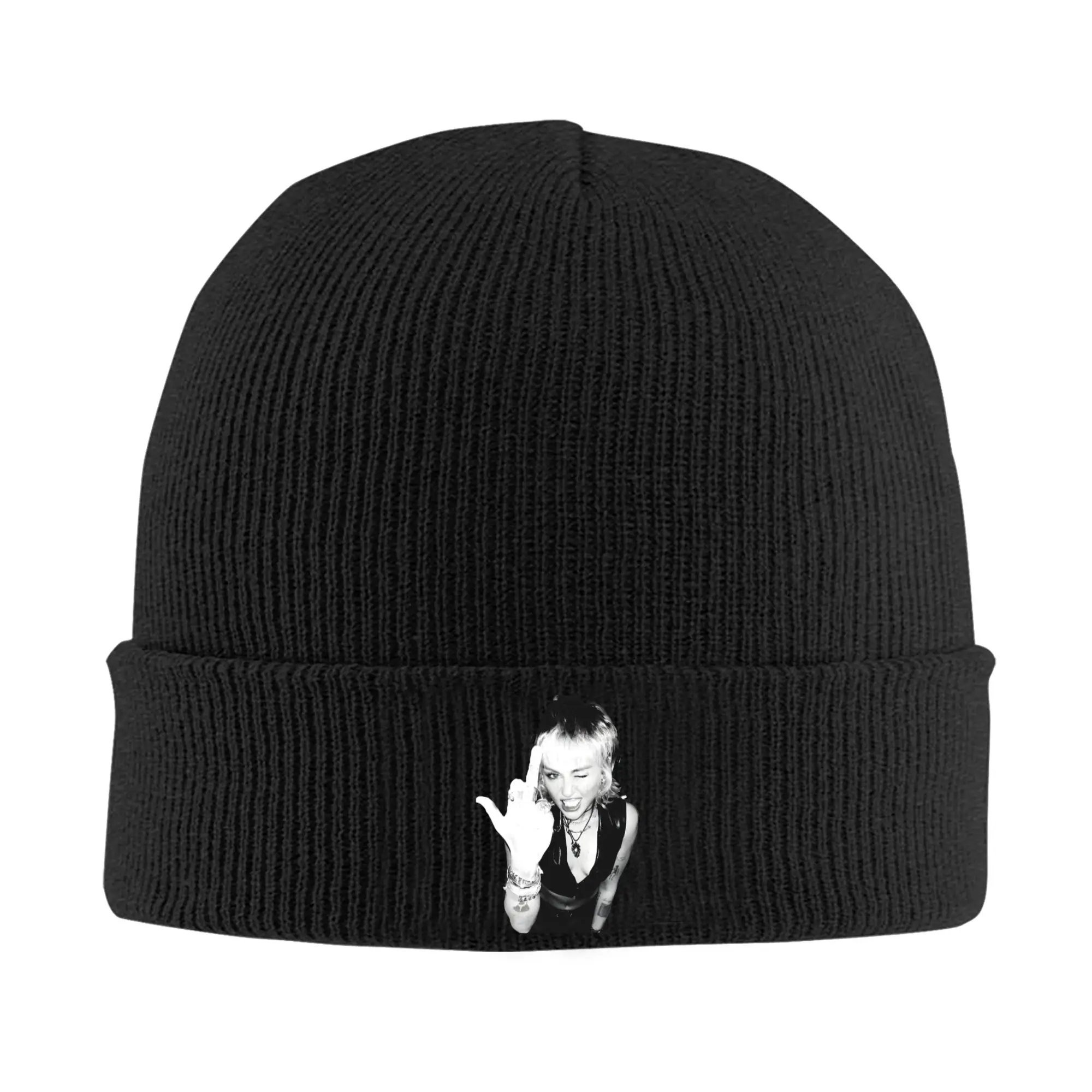 Mileys Cyrus Knitted Hat Women's Men's Beanie Winter Hats  Warm Caps