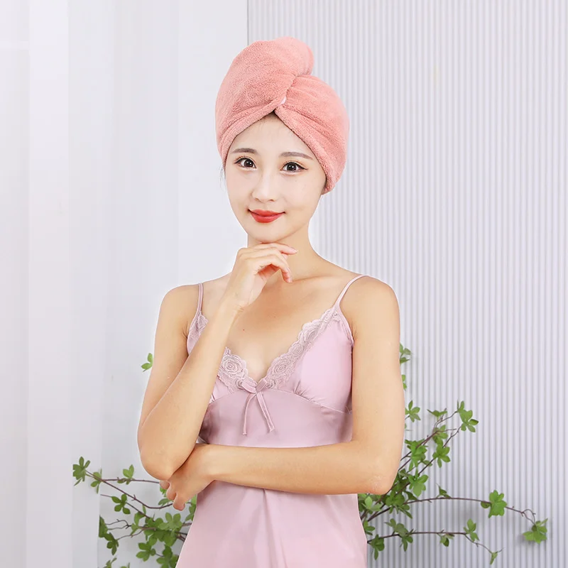 Coral cornice bathing cap, tiktok, thickened water absorbent hair towel, towel towel, dry towel, Baotou hat.