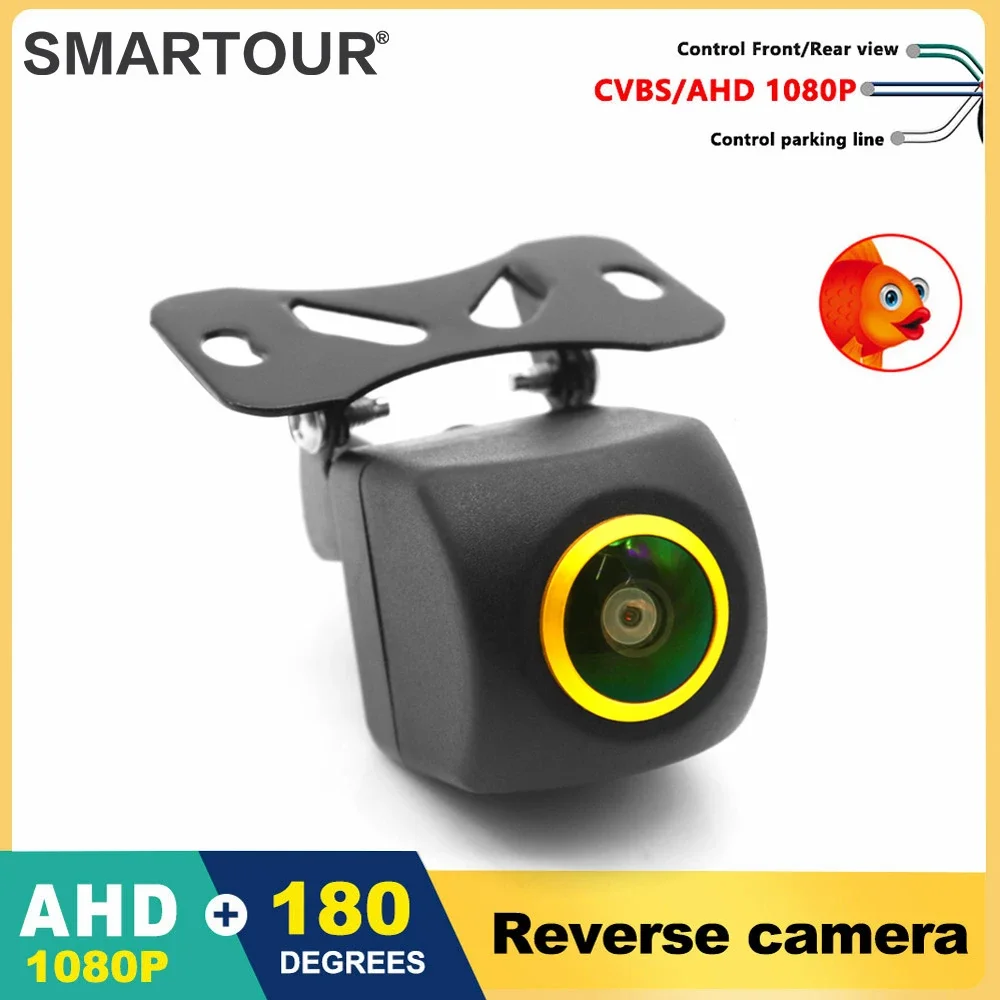 SMARTOUR 4K CCD CVBS 180 degree universal perforated car camera AHD 1080P waterproof night vision front, rear, left and right