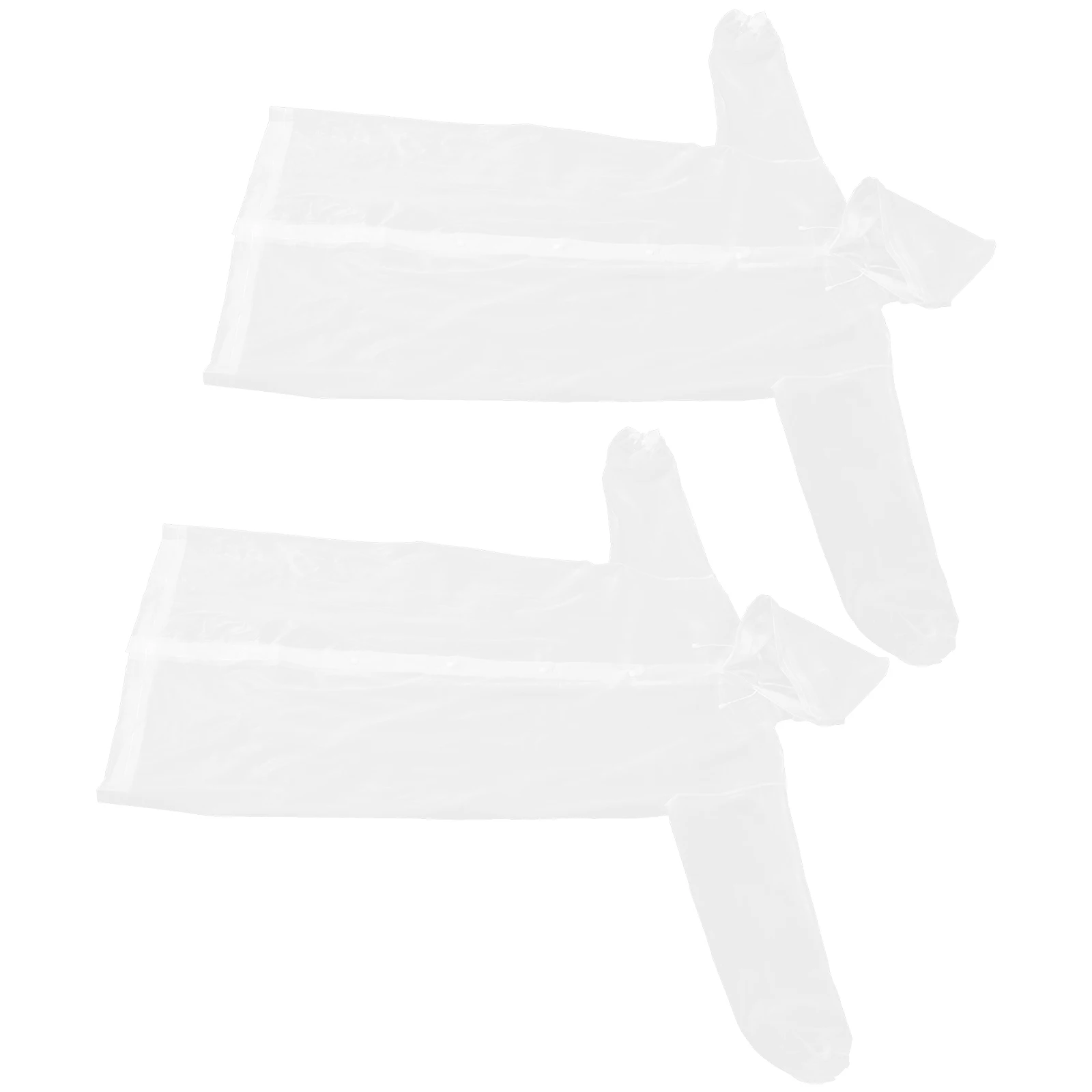 

2 pcs Transparent Raincoat EVA Long Design Waterproof Heavy Duty Travel Poncho Hiking Camping Mens Womens Outdoor