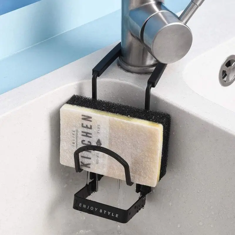 Durable Sink Caddy Sink Sponge Holder Small Kitchen Bathroom Metal Organizer Liquid Dish Drainer Faucet Rack Shower Convenient