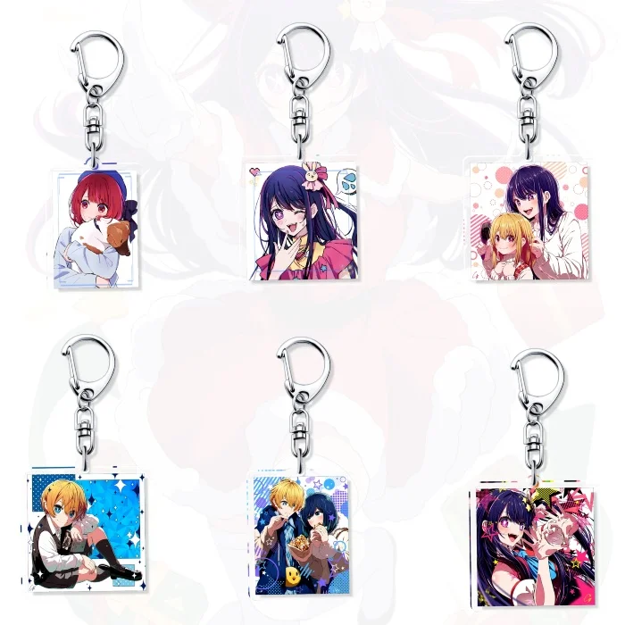 

OSHI NO KO Keychain Anime Newly Arrived Lovely Bag Charms Pendant Friends Gift Fans Fun Key Chain Souvenir Creative Colllection
