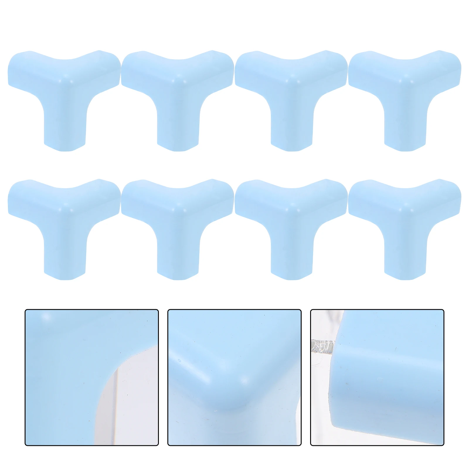 

8pcs Table Corner Protectors Silicone Furniture Guard Bumper White Baby Anti Collision Desk Protectors