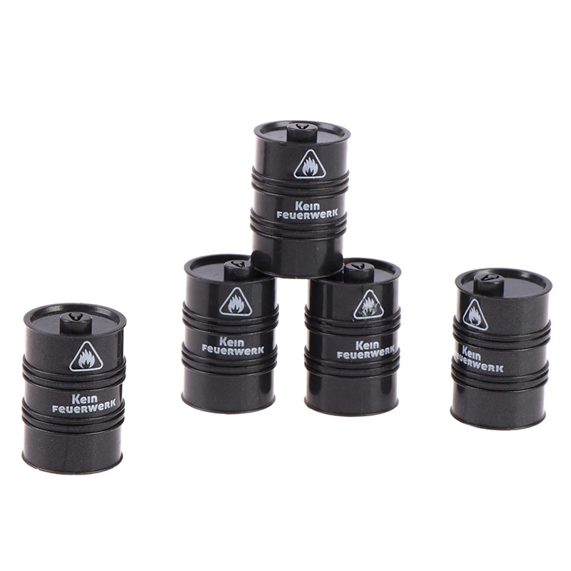 10 pçs preto química tambor de óleo bloco de construção diy figuras guarda modelo presente brinquedos