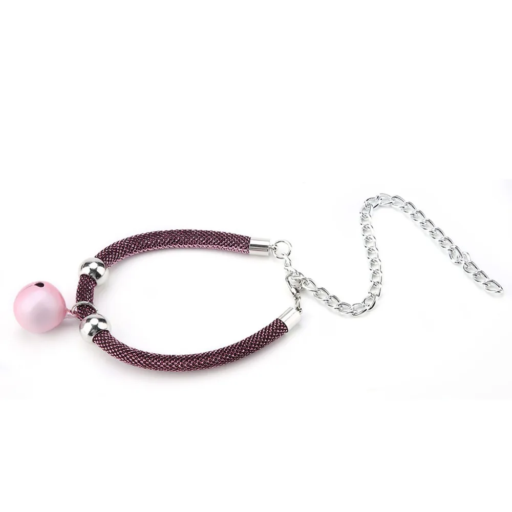 Cute Japanese Style Cat Collar With Bell Adjustable 20-38cm Length w/ Extension Chain Pet Necklace Nylon Pets Collar for Cats