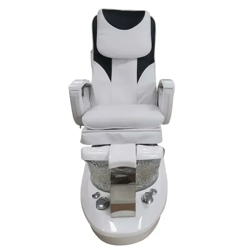 Branco adicionar preto inteligente pedicure pé spa cadeira de massagem reclinável sofá de couro cadeira de massagem de loja de beleza