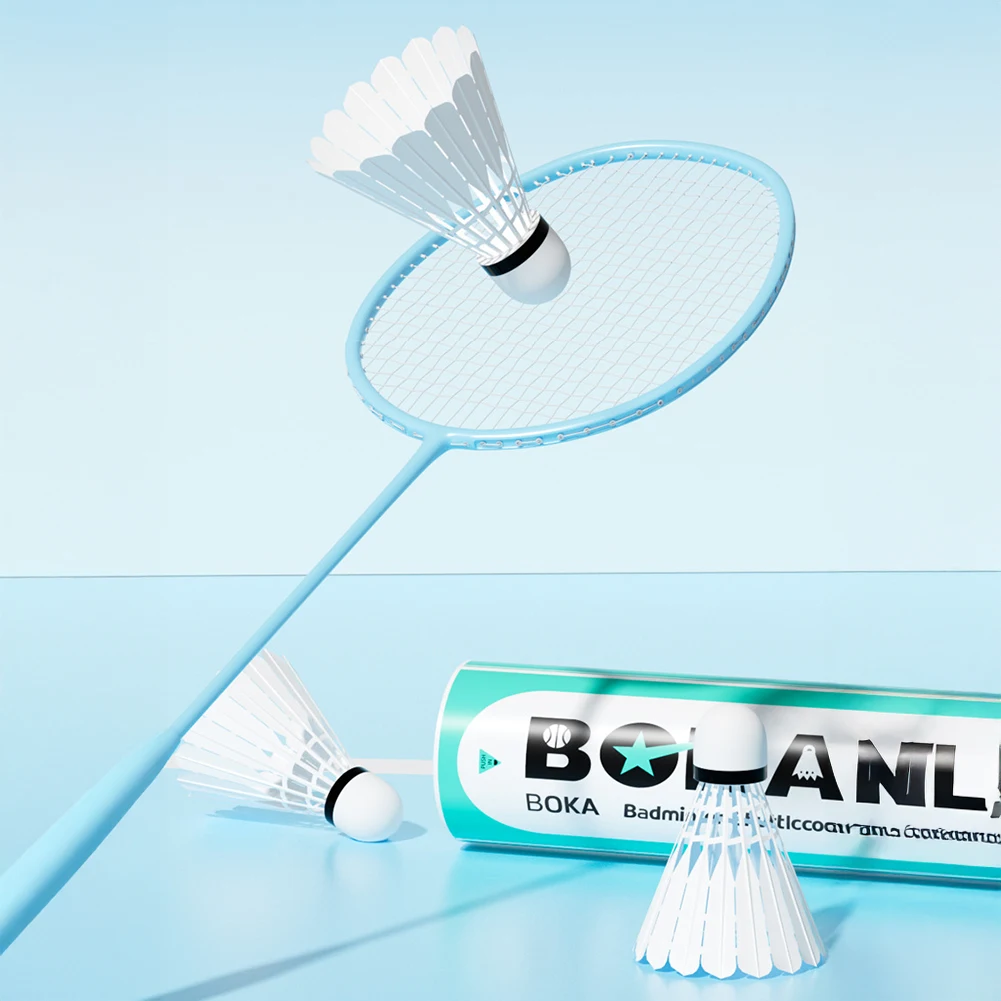 Volantes resistentes al viento con cabeza de espuma de alta elasticidad para bádminton, simulación de nailon duradero, conjunto de práctica de adiestramiento al aire libre, 3/6/12 Uds.