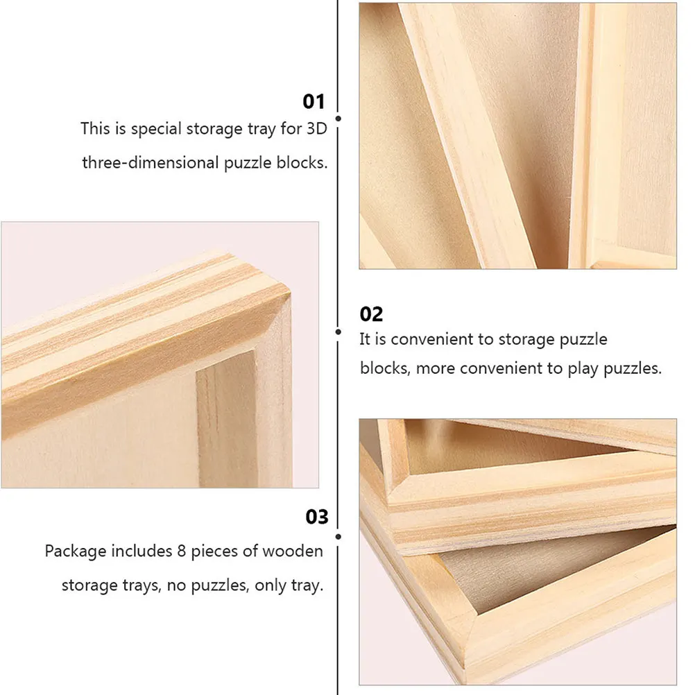 6Pcs Unfinished Wooden Picture Frames for DIY Painting Crafts Oil Water Clay Collage Crayon Art Projects Creative