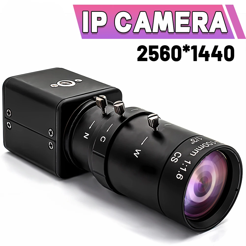 

WGWK Мини 2K IP-камера Варифокальный объектив CS H.265 HD Высокое разрешение наблюдения DC12V Onvif P2P Система видеонаблюдения RJ45 Веб-камера безопасности