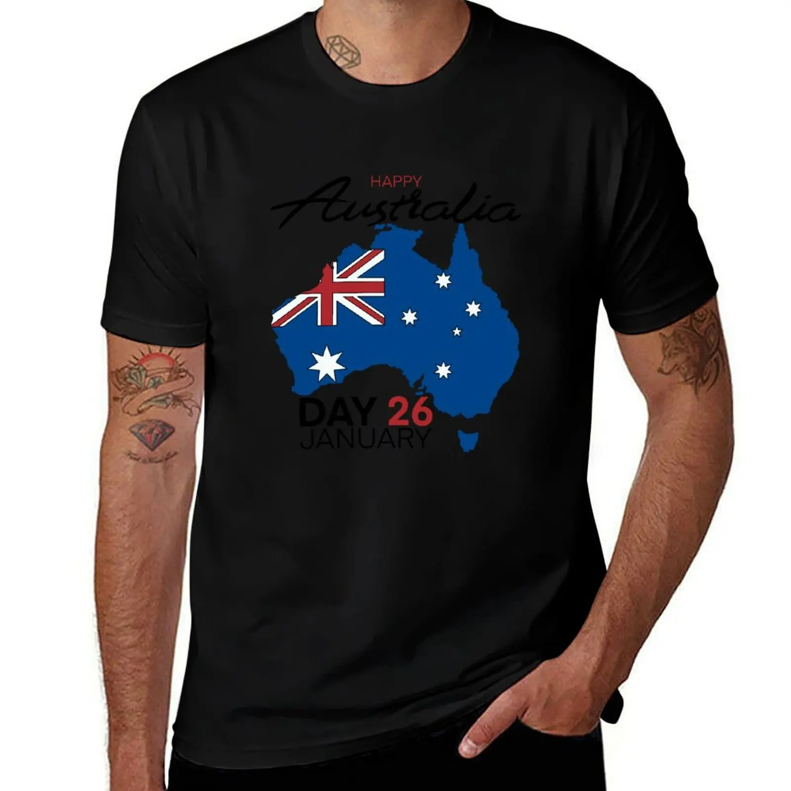 

Australia Day Flag T-Shirt t shirts for man cotton man tshirt T-Shirt