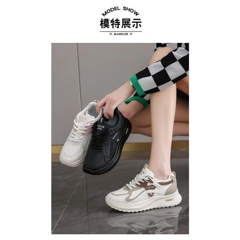 

Women unky Dad Sneakers Thick Sole Platform Casual Running Shoes Soft Cushion Breathable Lace-Up Student Trendy Footwear
