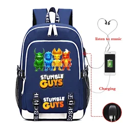 Gioco inciampa ragazzi zainetto con porta di ricarica USB zaino per studenti ragazza ragazzo Bookbag impermeabile borsa da viaggio zaino per Laptop