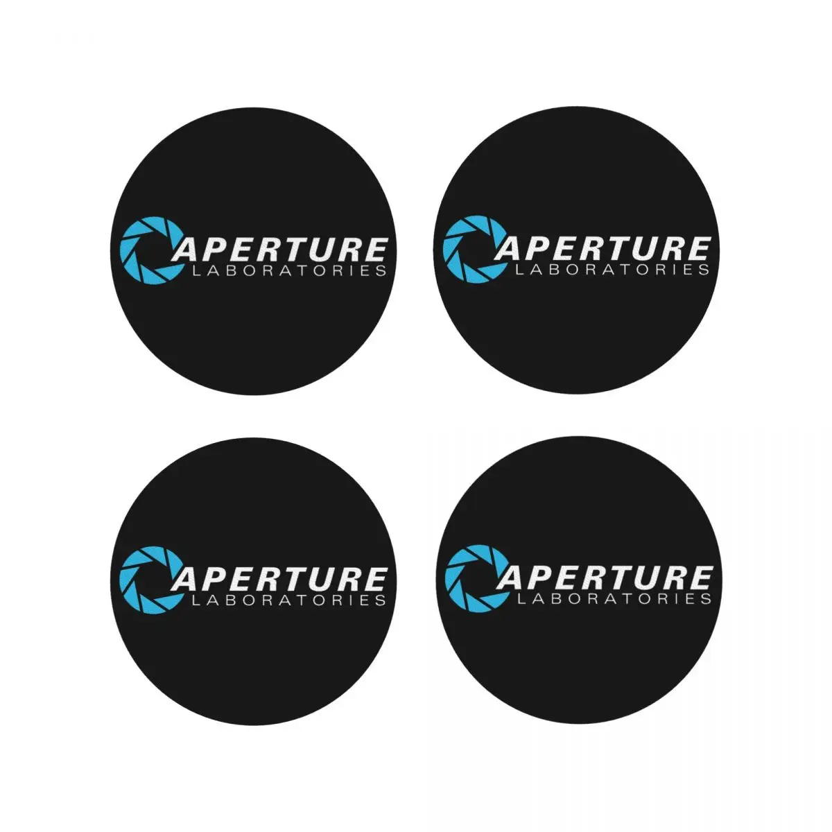 Aperture Science Laboratories - Portal Coasters Kitchen Placemats Non-slip Insulation Cup Coffee Mats  Tableware Pads Set of 4