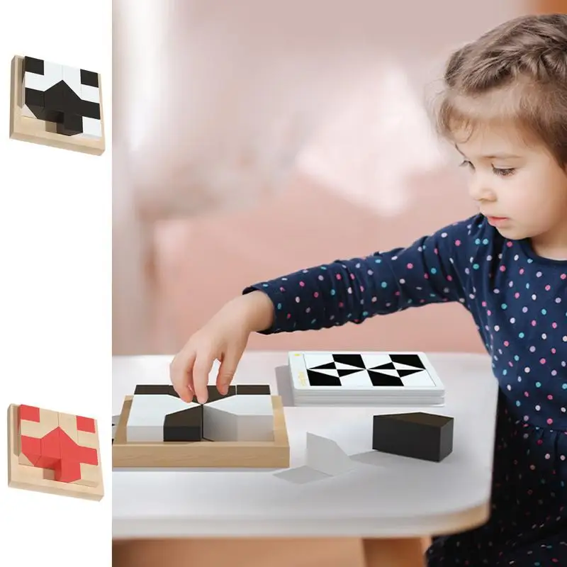 Toddler Puzzle Set Educational Building Bricks Puzzle Games Cubes Educational Building Bricks Enlightenment Jigsaw Puzzle Board