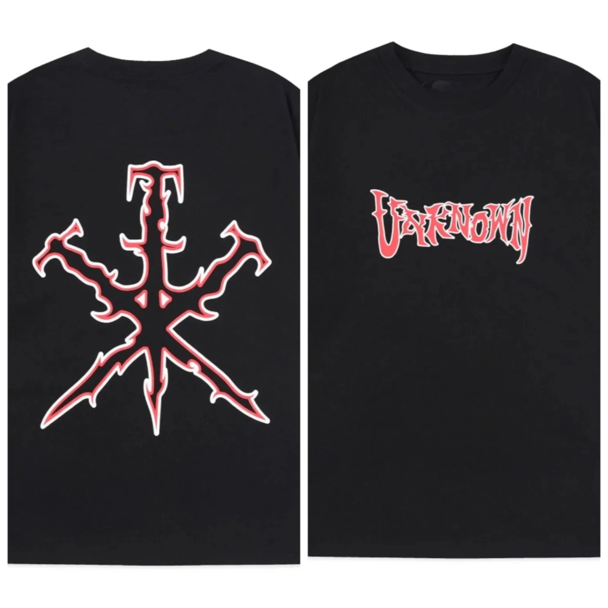 

Men Fashion Oversized T-Shirt New Short-sleeved Cotton Vacation Pattern Short-sleeved Round Neck Couple Style Street Dagger