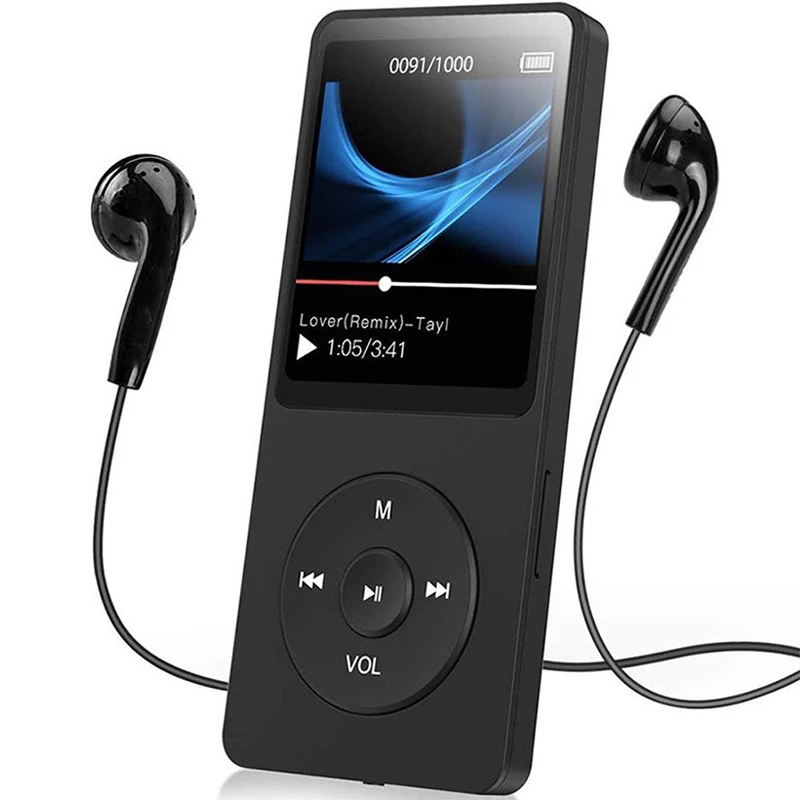 MP3 Player Bluetooth-compatible Color Screen MP4 Walkman HIFI Music Player Support 128G TF Card Portable with Speaker Recorder