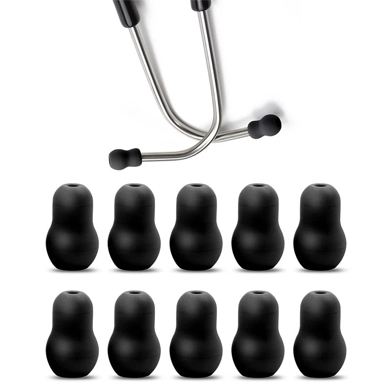 10PCS Universal Super Comfortable Soft Replacement Accessory Parts Earbuds Earplug Eartips Earpieces for Littmann Stethoscope C1