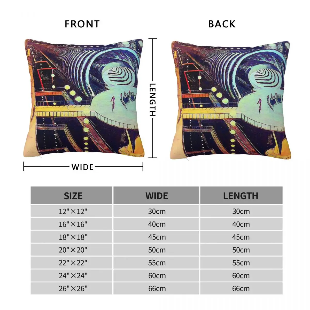 The Time Tunnel Project Complex Square Pillowcase Polyester Linen Velvet Creative Decorative Throw Pillow Case Home Cover 18