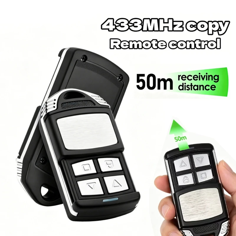 DT23 433MHz Universal Remote Control, 4-Button Garage Door Opener Duplicator Clone Remote