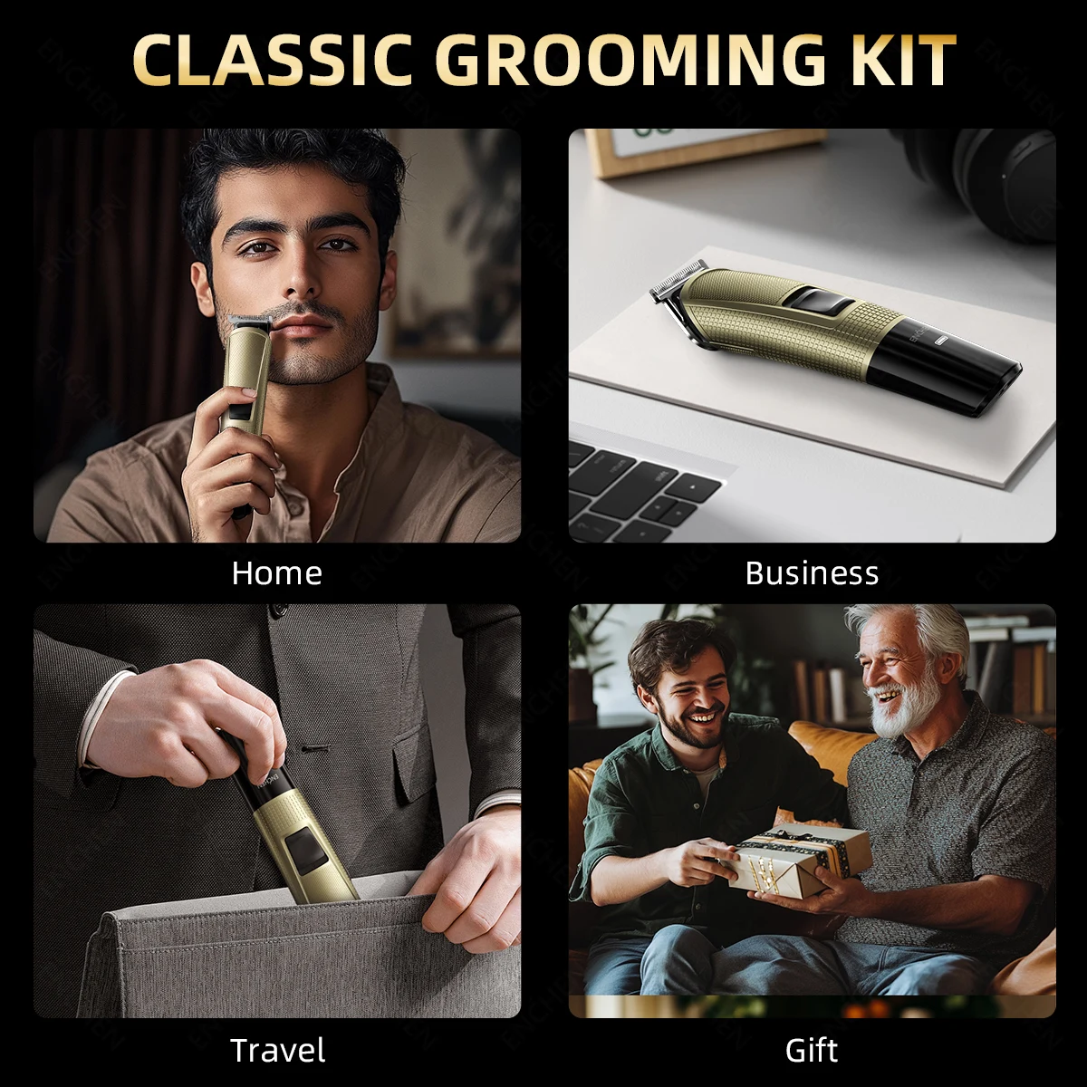 ENCHEN Beardo 3 Hair Trimmer & Groom Kit For Beard Trimming And Body Grooming With Type-C Charging And Indicator Light