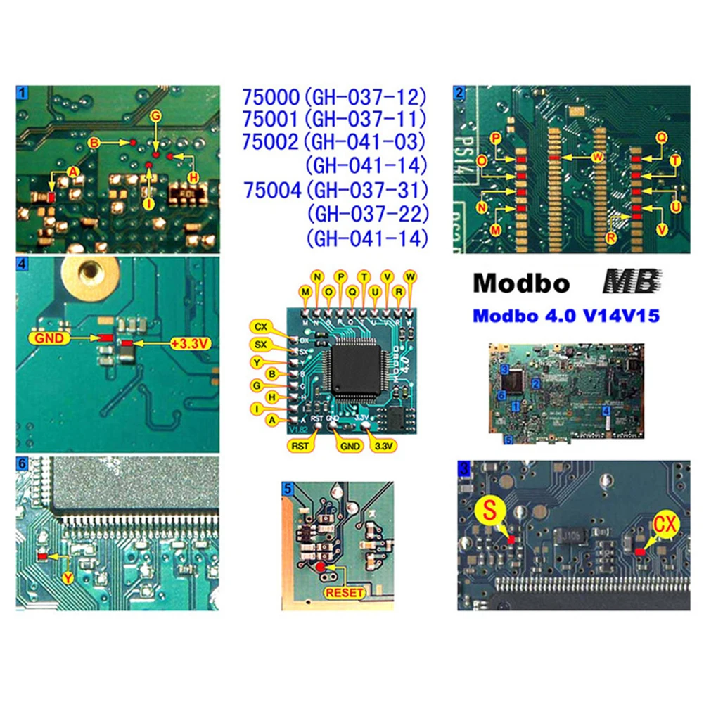 5-1 SZTUK MODBO-5.0 Mały układ konsoli do gier Oryginalny dla PS2 5.0 Dla PS2 Układ hosta Ps2 Modchip Konsola do gier Modbo 5 Dla Ps2 Chip