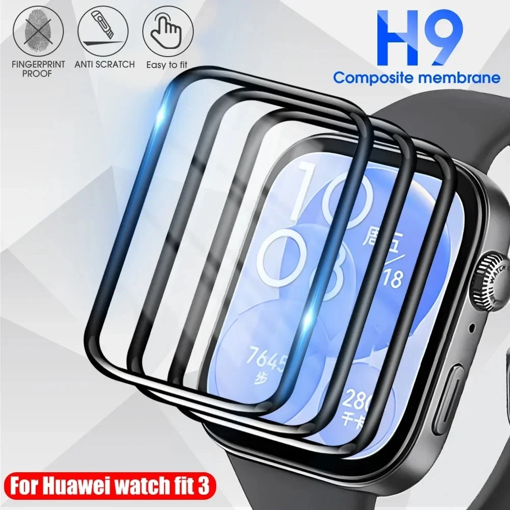 

3D 2PCS PMMA Film For Huawei Watch FIT 3 Screen Protector Film For Huawei Fit 3 Fit3 Smart Watch (Not Glass)