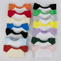 10cm Cotton Doll Clothes Casual Wear T-shirt Blouse Mini Clothes Tops For Cotton Stuffed Doll Toys Accessories Idol Doll Outfit