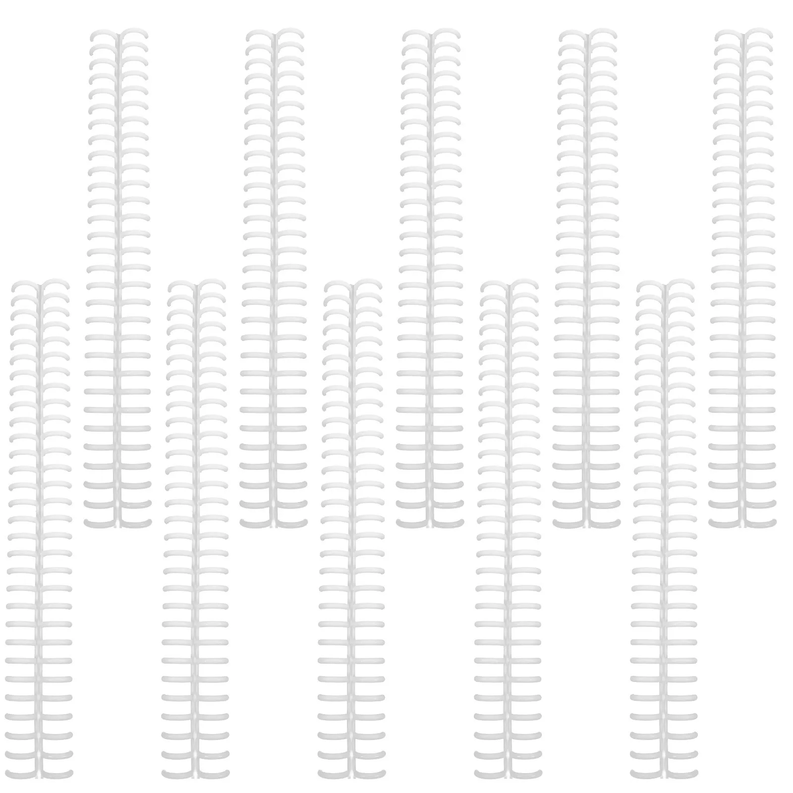10Pcs Loose-Leaf Binder Rings Plastic Binding Coils for Notebook Calendar DIY Book Repair Replacement Spiral Ring Hinge