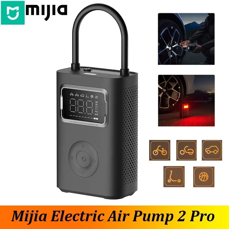 

Mijia Air Pump 2 Pro Portable Mi Electric Inflatable Treasure 150psi High Pressure USB-C Interface Car Scooter Motorcycle Soccer