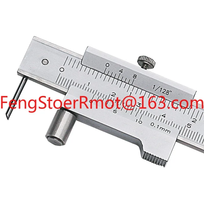 0-200mm Marking Vernier Caliper with Carbide Scribing Pin Stainless Steel Parallel Marking Vernier Caliper Marking Gauge Tool
