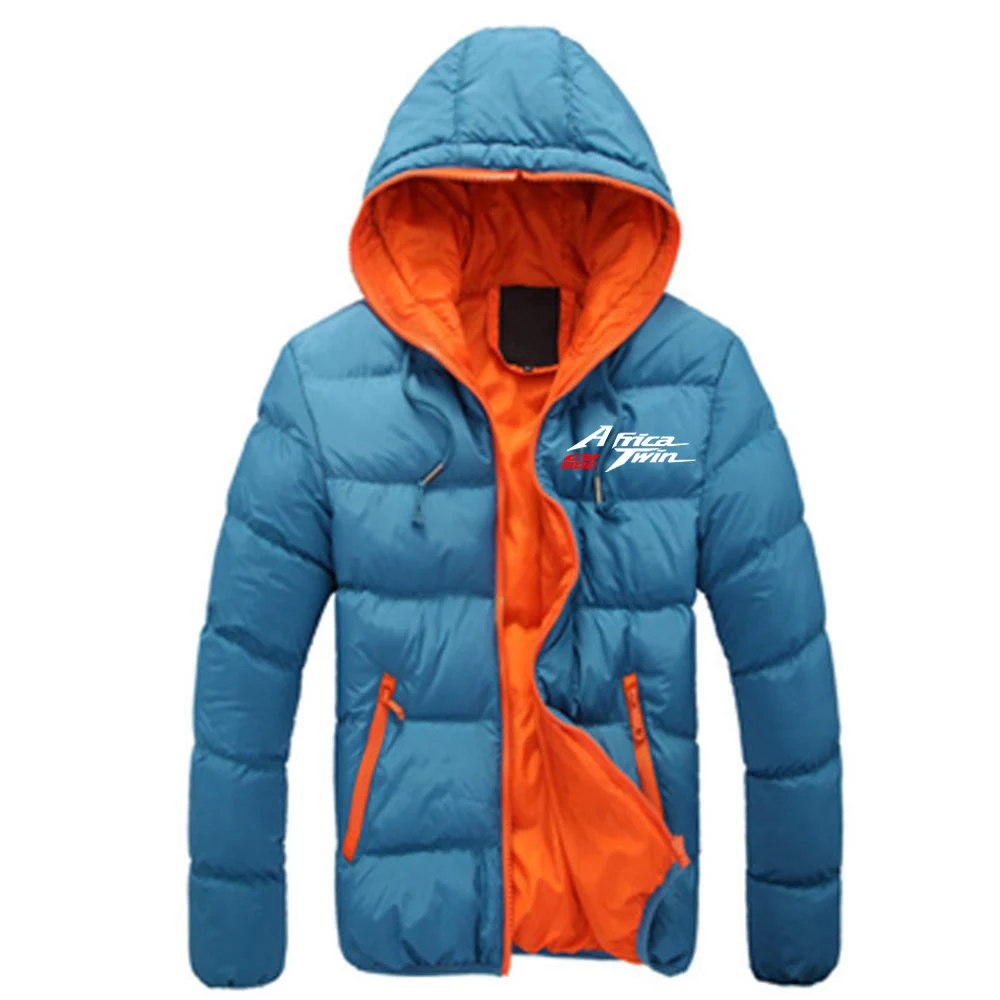 Men Africa Twin Crf 1000 L Crf1000 Autumn and Winter Hot Sale Cotton Jacket Casual Hooded Comfortable Solid Color Fashion Coat
