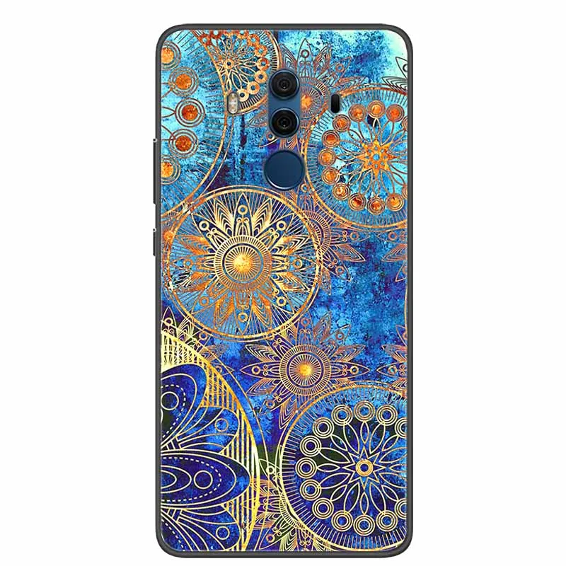 For Huawei Mate 10 Pro Case Animals Painted Cool Black Silicon TPU Soft Bumper for Huawei Mate10 Pro Phone Covers Mate 10Pro Bag