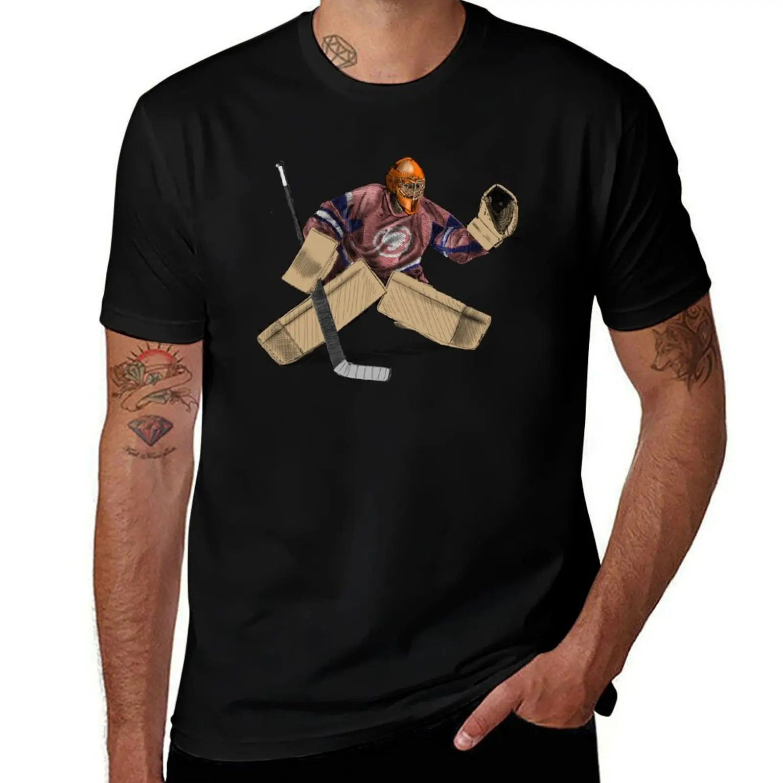Ice Hockey Goalkeeper T-Shirt Gym Exercise Short Sleeve T-Shirt