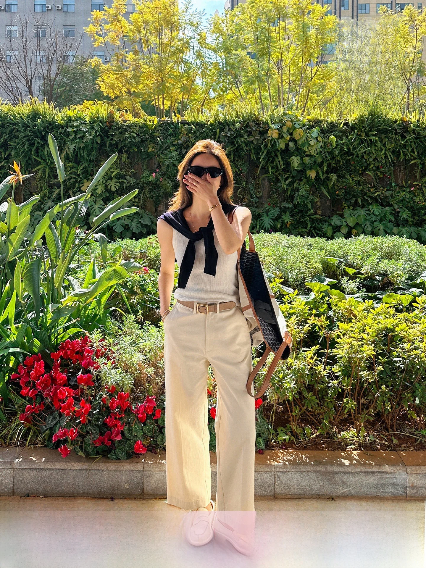 

Liberlin Sisy Store Owner's Self-Kept Bla Label Daily Casual Pants Pure Cotton Nine-Point Leg Lengthening Straight Leg Trou...