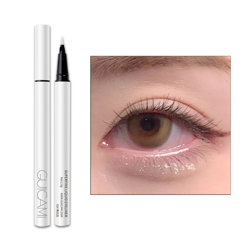 2 in 1 อายแชโดว์ Highlighter Liquid Eyeliner ปากกากันน้ำ Long-wear Ultra-fine Dropship