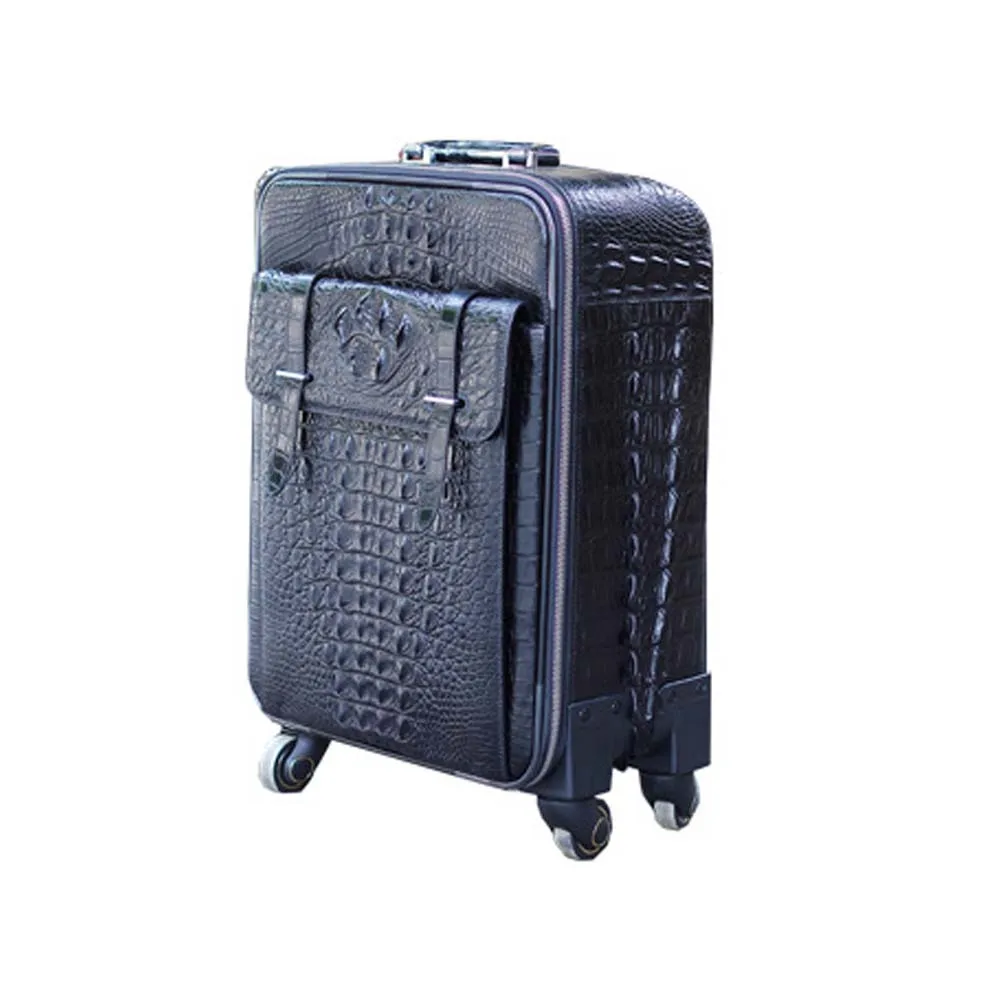 

ourui new crocodile box Pull rod box four-wheel Universal wheel men luggage