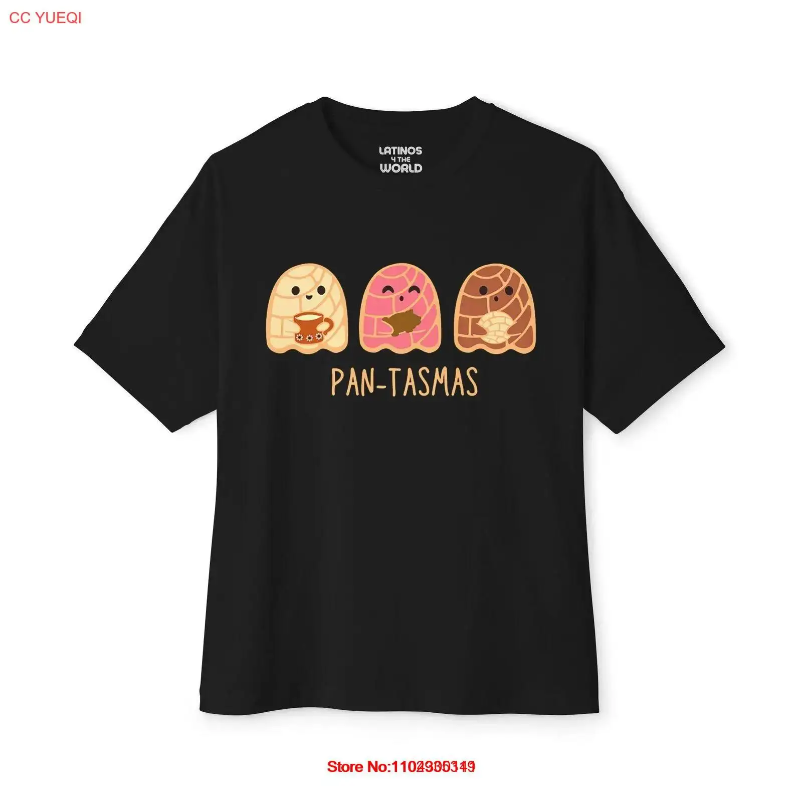 Pantasmas Ghost Pan Dulce Conchas T-shirt | Halloween Boo Spooky Horror Latino