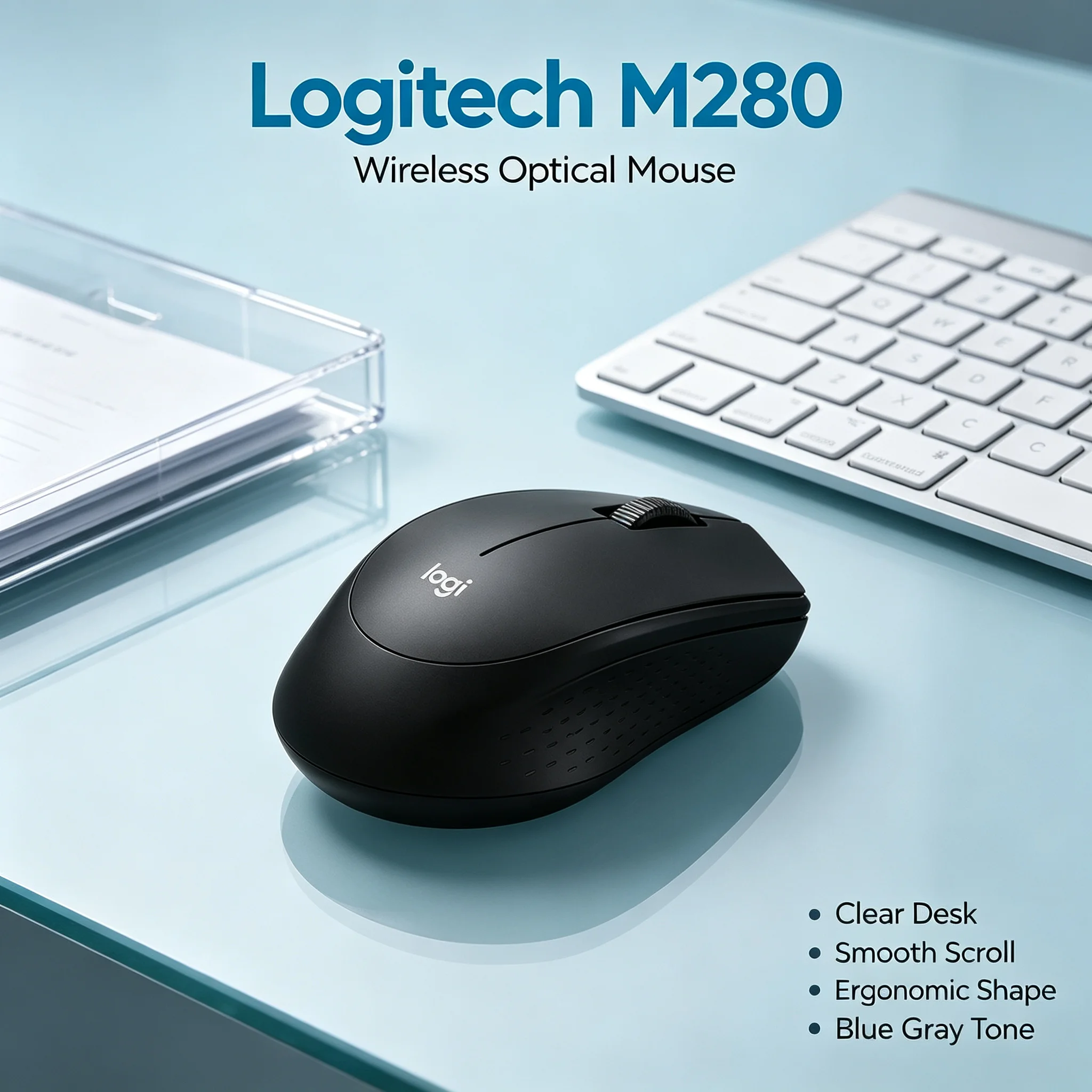 Logitech M280 Carry-on Wireless Optical Mouse 2.4G Ergonomic Mice Long Battery For Business Trip Laptop Macbook