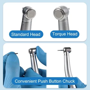 Hochgeschwindigkeits-Handstück, Standardkopf, Knopf, drei Wasserspray, E-Geschlecht, Luftturbine, 2 Löcher, 4 Löcher, Zahnarztwerkzeuge 6 Hauptumsatz hohe Rotation LED - №4