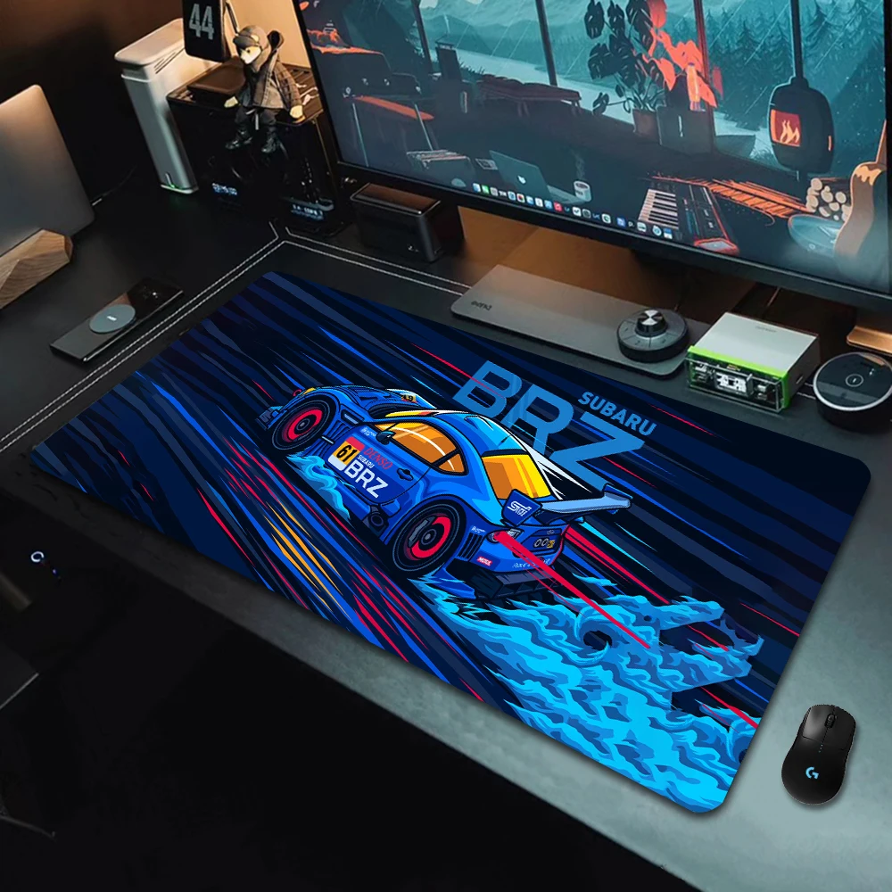 Speeding Car Mouse Pad Blue Handsome 900x400mm Mousepads Gamer Art Mause Carpet Mat Computer Desk Mats Office Game Long Padding