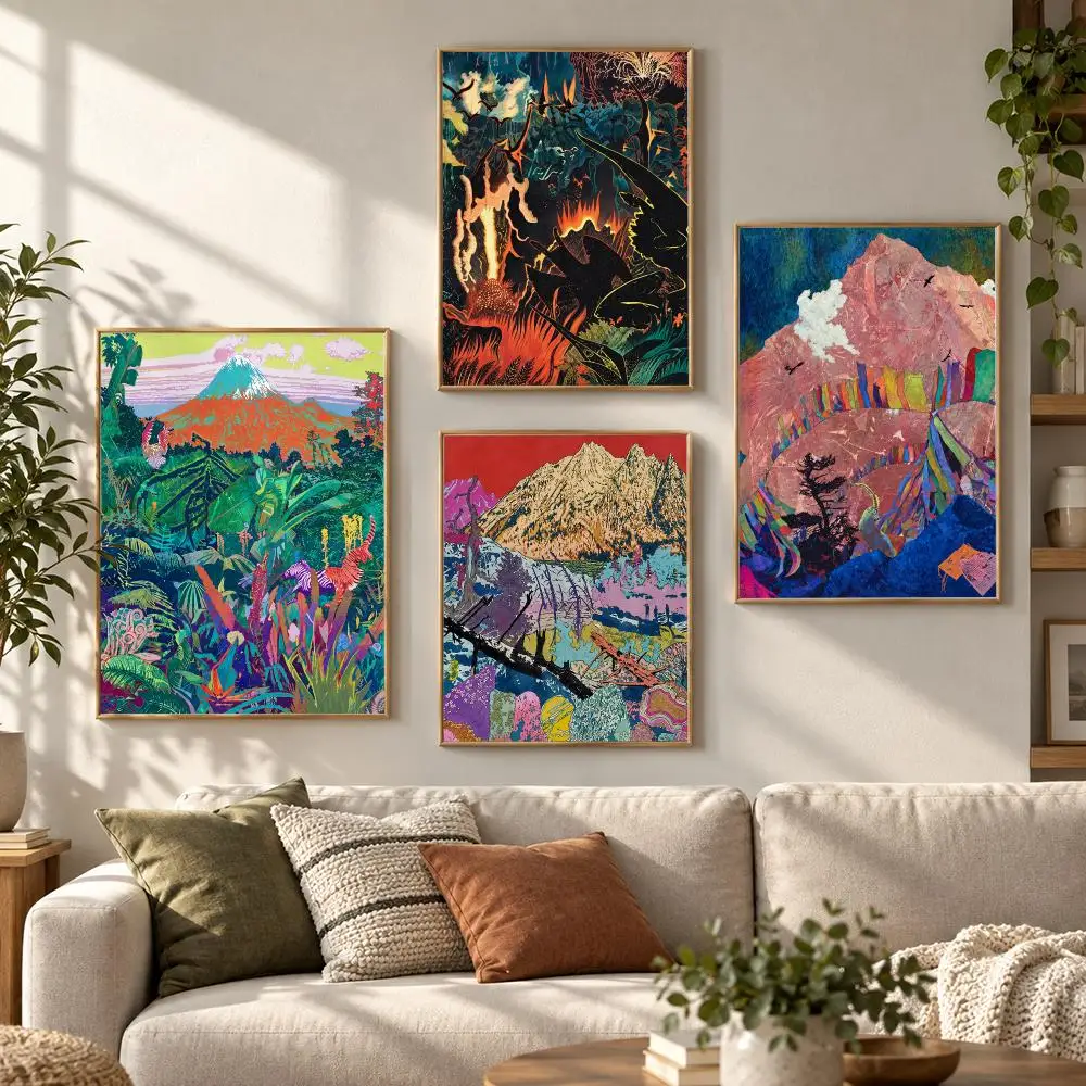 Aaron Morse Surreal Nature Watercolor Artist Series Poster Aesthetic Art Print for Bedroom & Living Room Decor, Unframed
