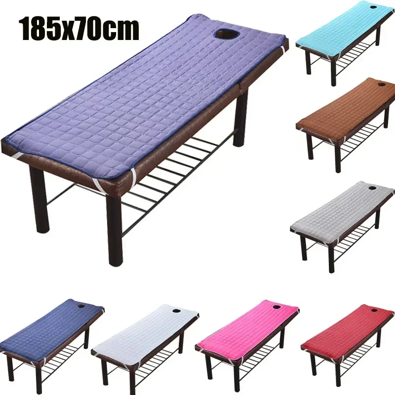 Solid Beauty Salon Massage Table Bed Sheet Skin-Friendly Massage Sheet SPA Treatment Bed Cover with Breath Hole 185*70cm