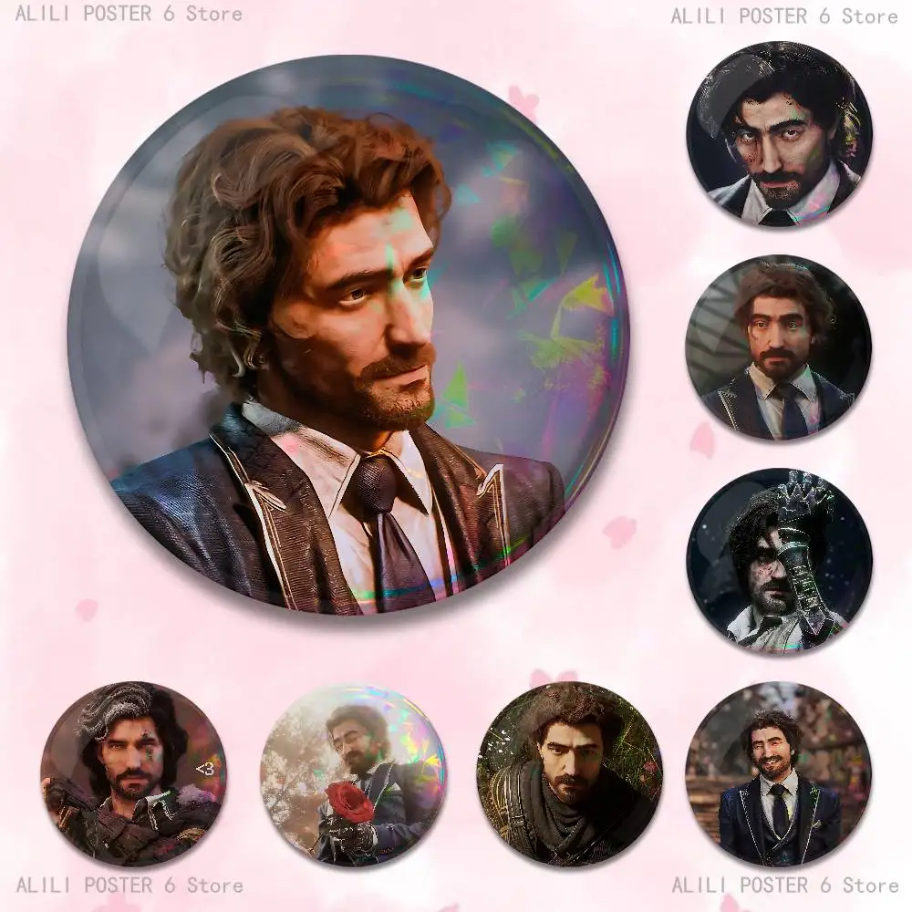 Gustave C-Clair O-Obscur E-Expedition 33 Badges 25 32 44 58 75 mm Round Cosplay Pin Bag Decor Fans Collect Friends Gifts Brooch