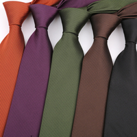 New 8CM Mens Necktie Solid Color Ties For Man Groom Jacquard Woven Neck Tie For Men Business Wedding Party