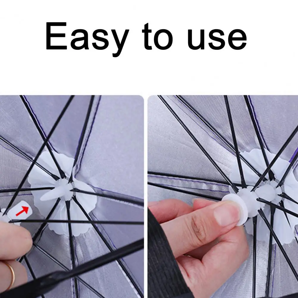 Elastic Headband Umbrella Hat Camouflage Hat Umbrella Uv Protection Camouflage Umbrella Hat with Elastic Headband Hands-free Sun